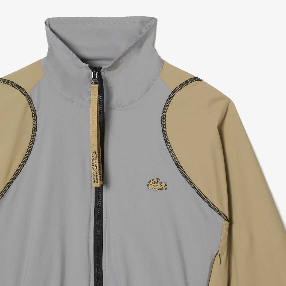 Lacoste Oversized Two-Tone Jacket Grey / Beige | YEQT-08473