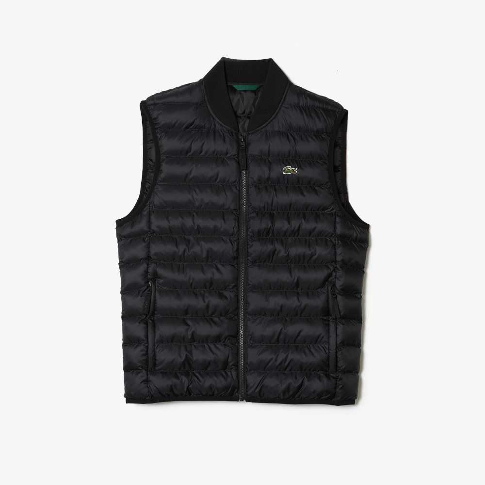 Lacoste Padded Water-Repellent Vest Black | JZDR-23689