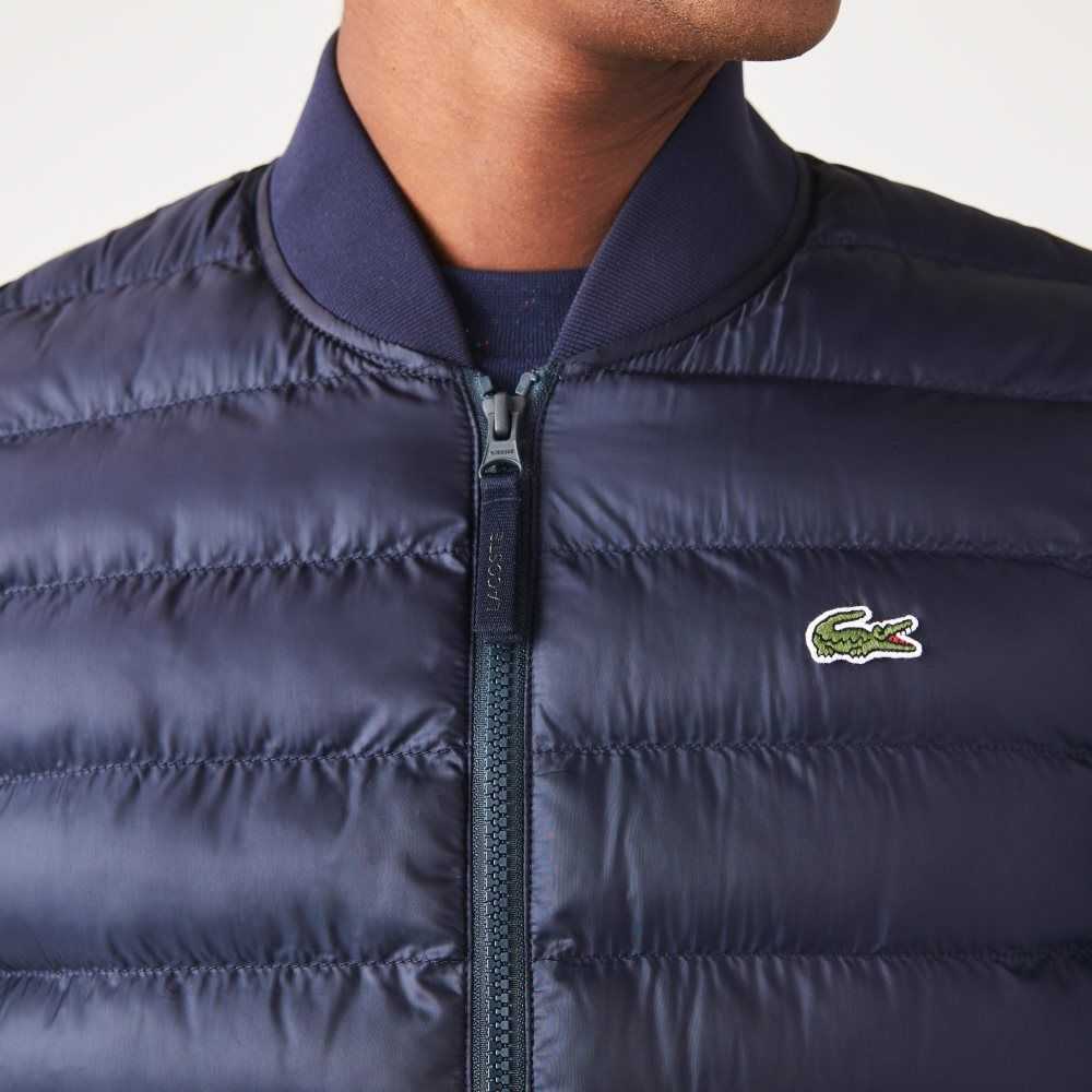 Lacoste Padded Water-Repellent Vest Navy Blue | PZIQ-47168