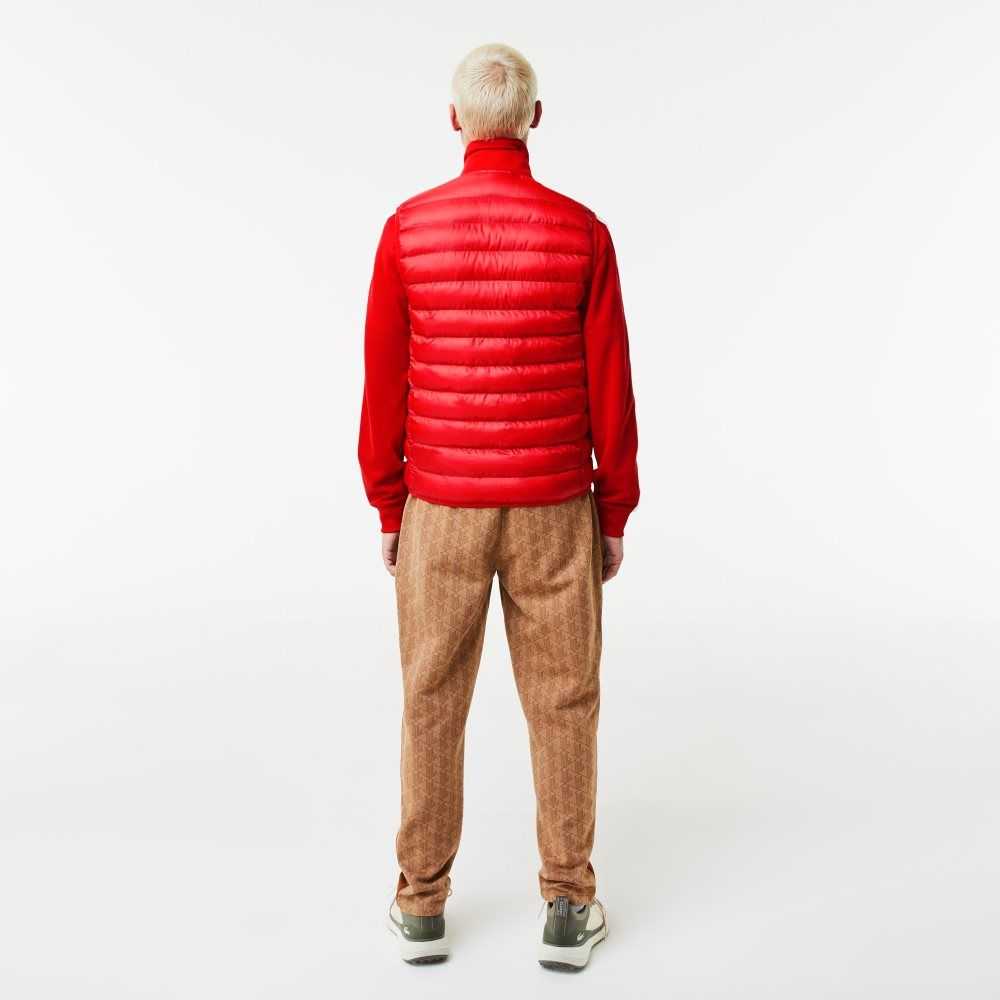 Lacoste Padded Water-Repellent Vest Red | TCGF-01987