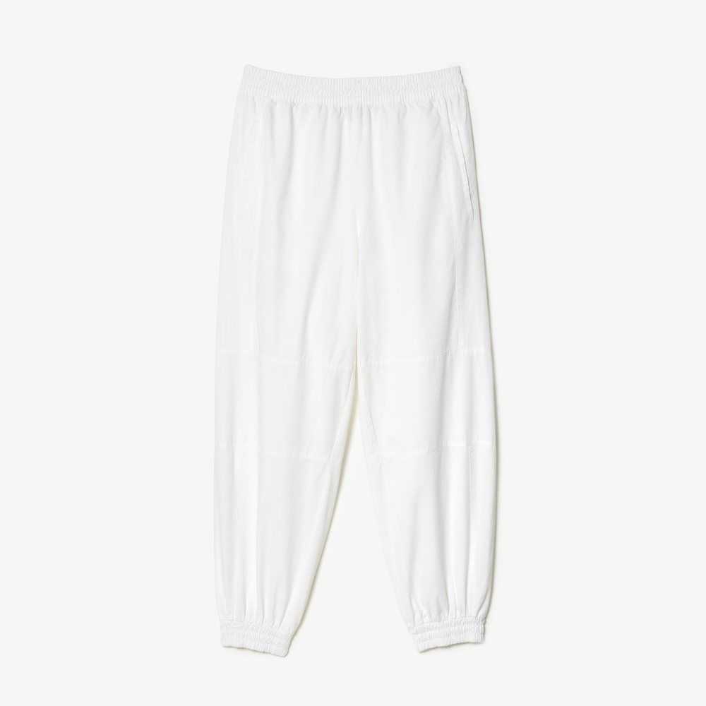 Lacoste Pants with Elasticated Ankle White | OTIB-13629