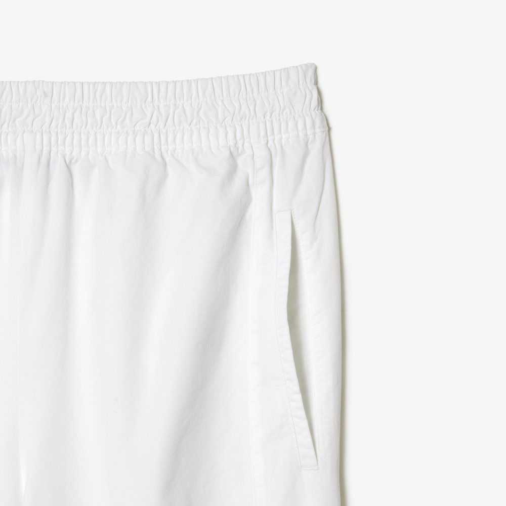 Lacoste Pants with Elasticated Ankle White | OTIB-13629