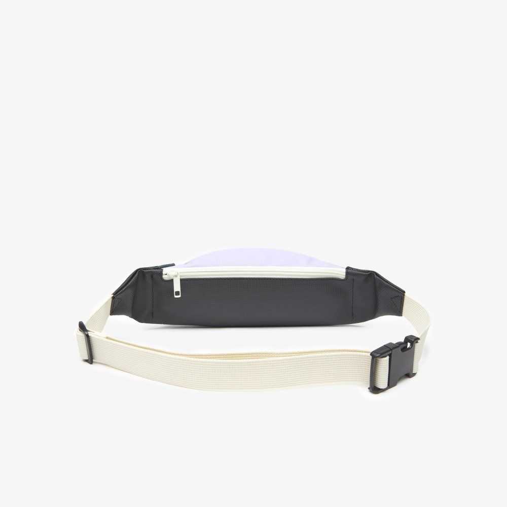 Lacoste Patchwork Effect Waist Bag Noir Laponie Plumage Cyna | MKTR-54860