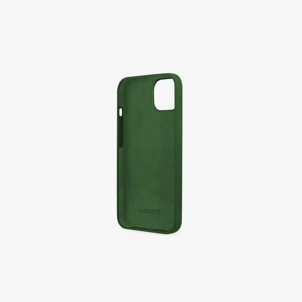 Lacoste Patchwork Print iPhone 14 Case Vert 132 | LTPG-34571