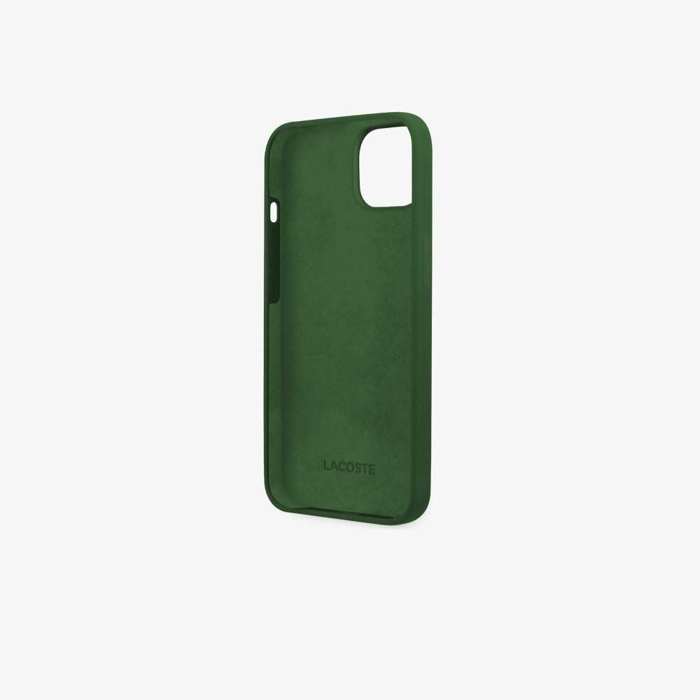 Lacoste Patchwork Print iPhone 14 Plus Case Vert 132 | NOPX-01937
