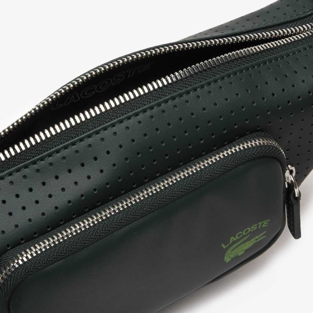Lacoste Perforated Shoulder Bag - Small Sinople | BLUP-60592