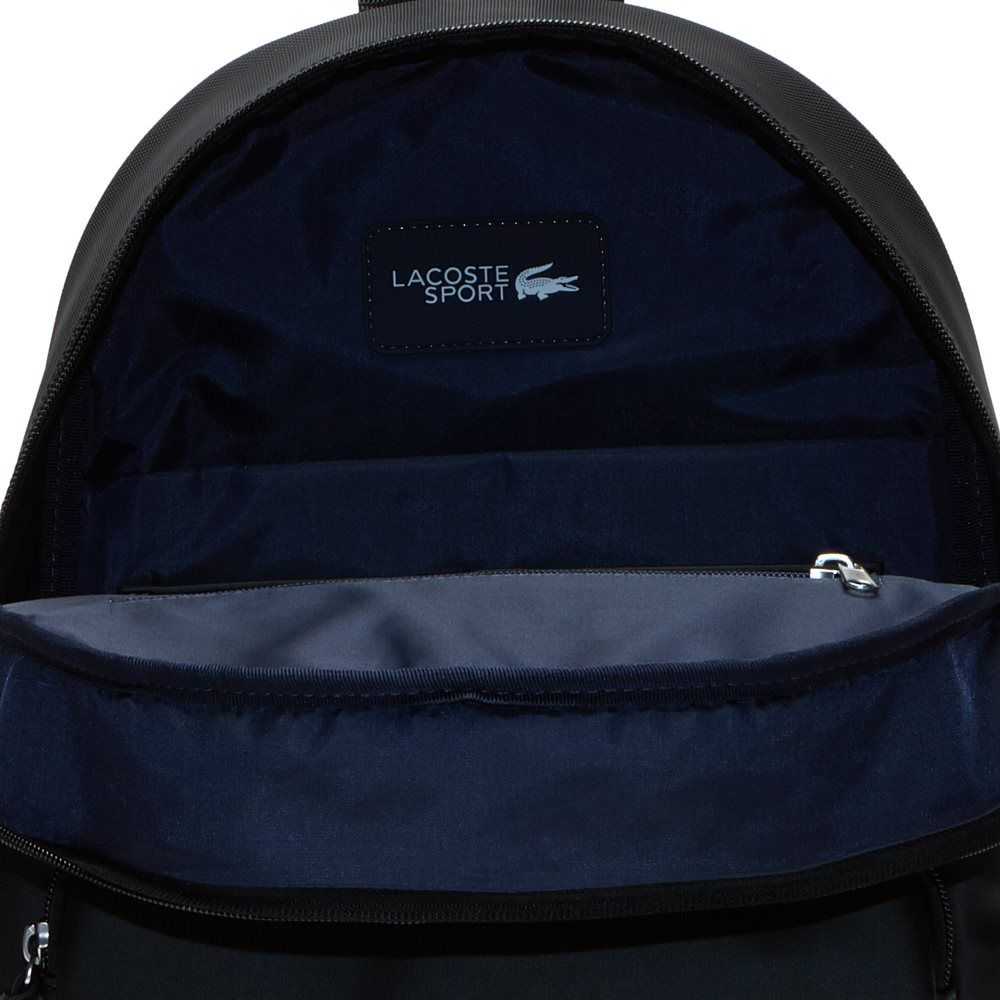 Lacoste Petit Pique Backpack Black | LKGT-52104