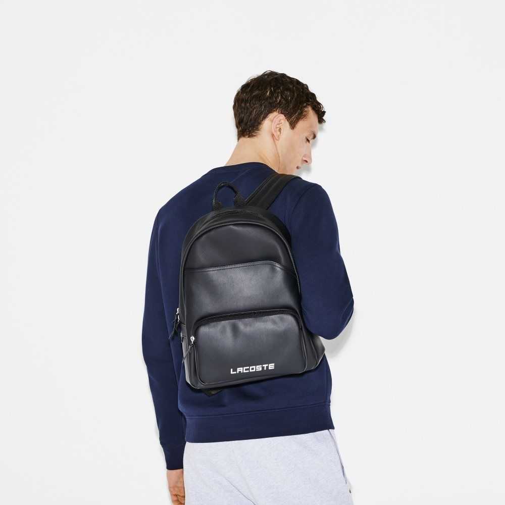 Lacoste Petit Pique Backpack Black | LKGT-52104
