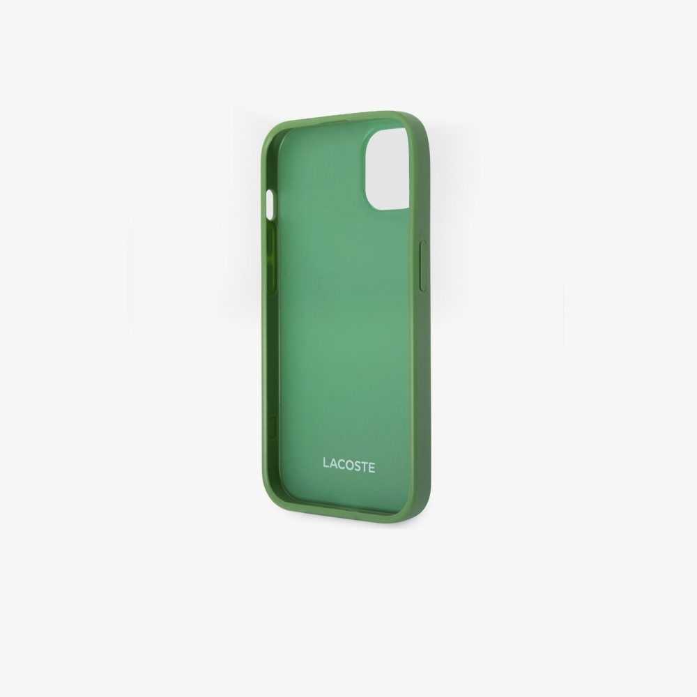 Lacoste Petit Pique Effect iPhone 14 Plus Case Estragon | KTPE-13248