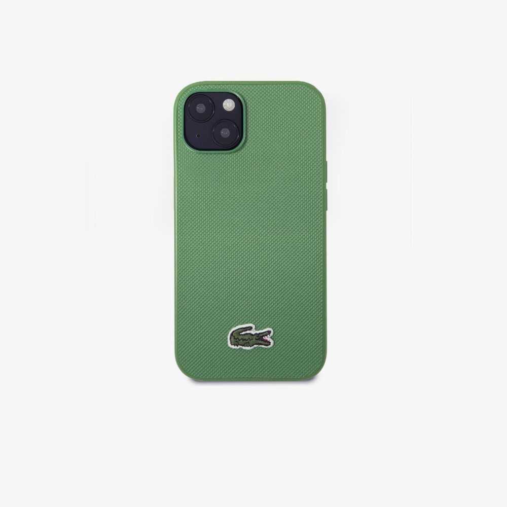 Lacoste Petit Pique Effect iPhone 14 Plus Case Estragon | KTPE-13248