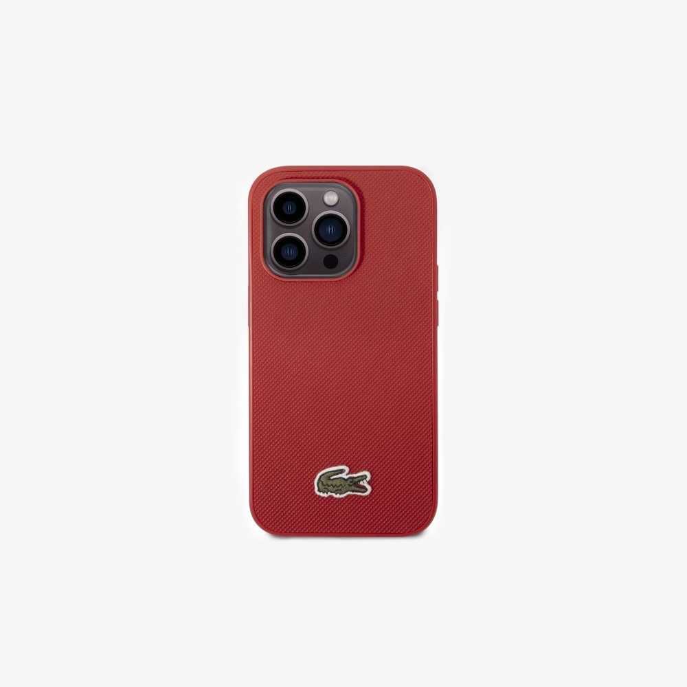 Lacoste Petit Pique Effect iPhone 14 Pro Case Red | ATKS-19637