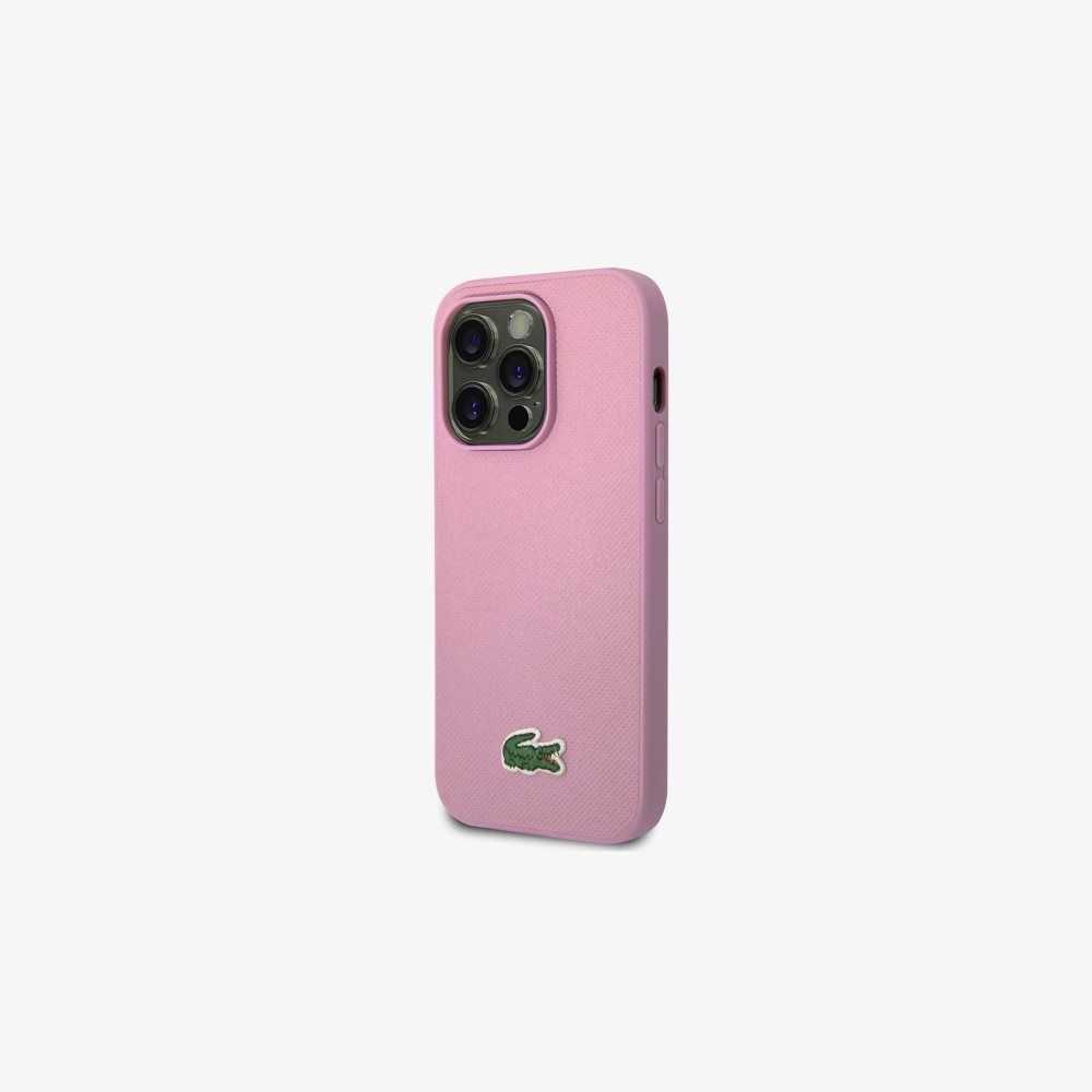 Lacoste Petit Pique Effect iPhone 14 Pro Case Parme | CAIT-64582