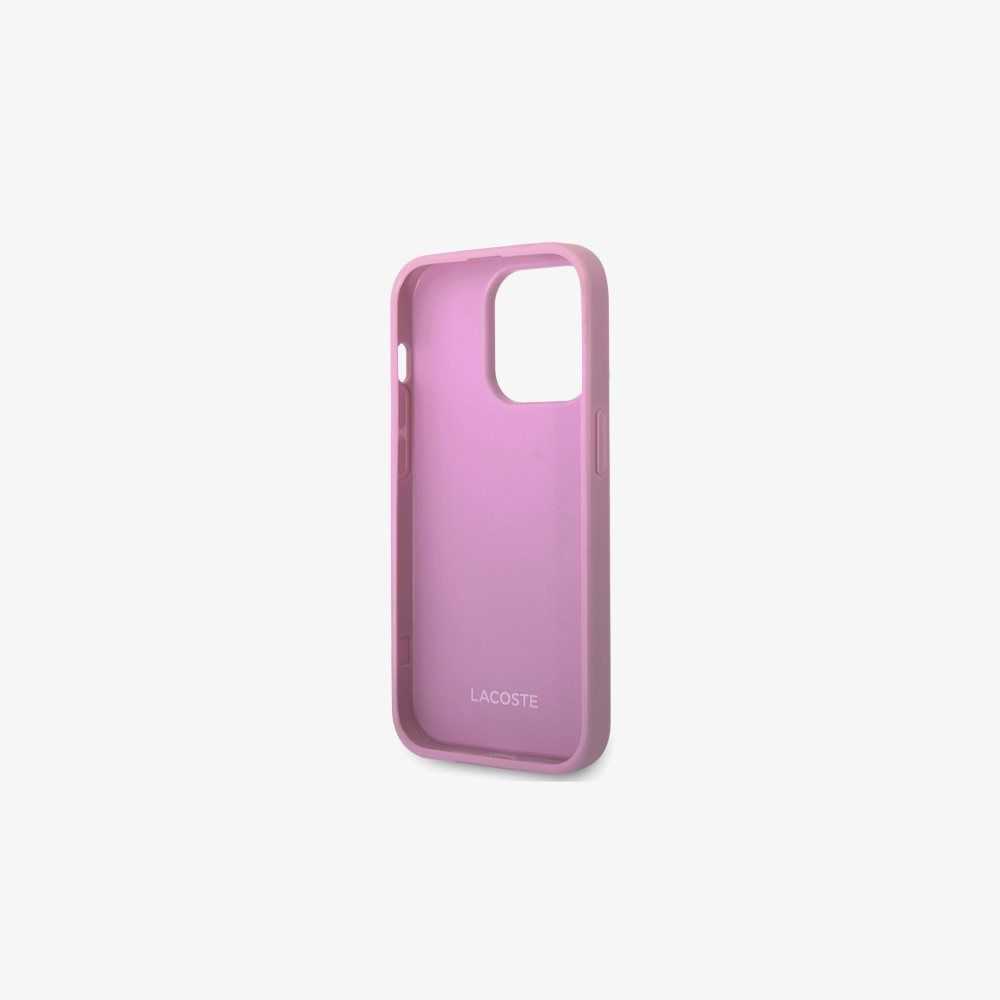 Lacoste Petit Pique Effect iPhone 14 Pro Case Parme | CAIT-64582