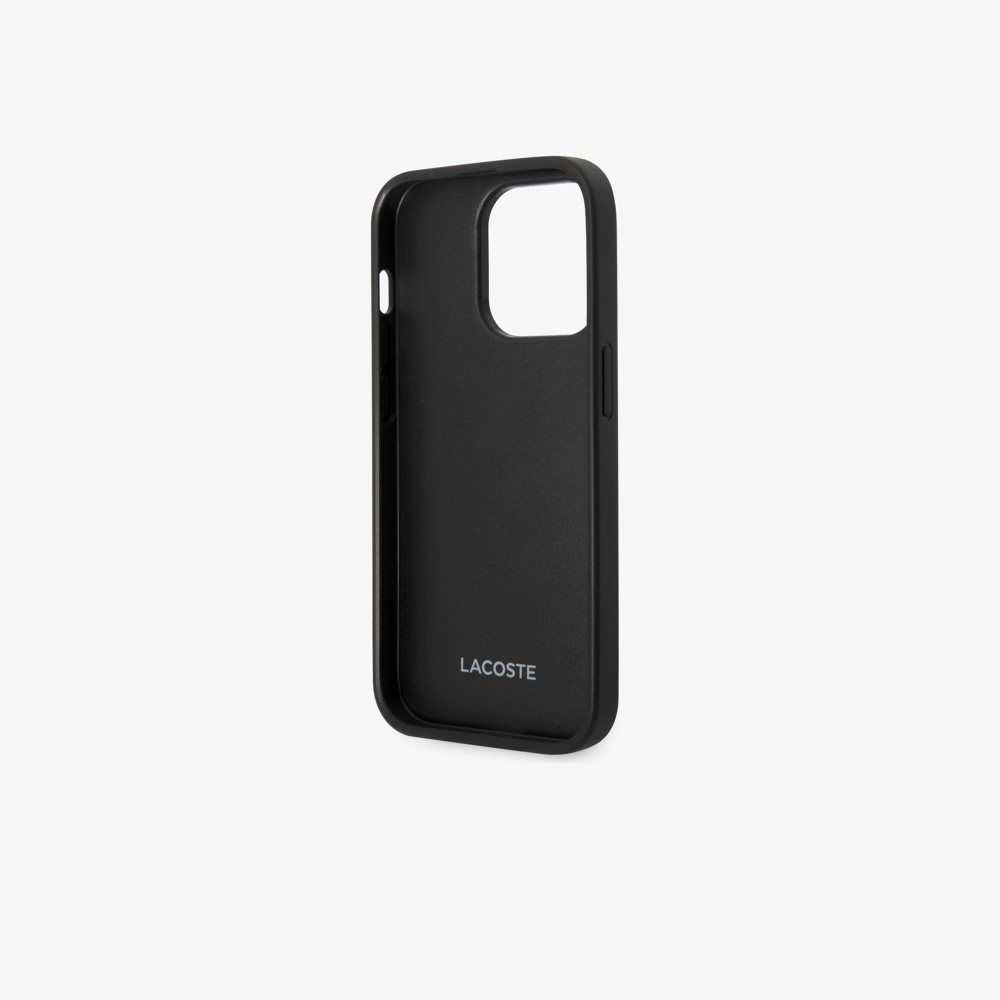 Lacoste Petit Pique Effect iPhone 14 Pro Max Case Black | CZHA-52418