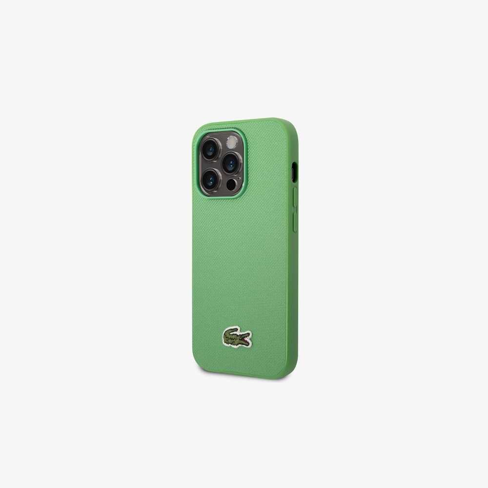 Lacoste Petit Pique Effect iPhone 14 Pro Max Case Estragon | EWAM-63589