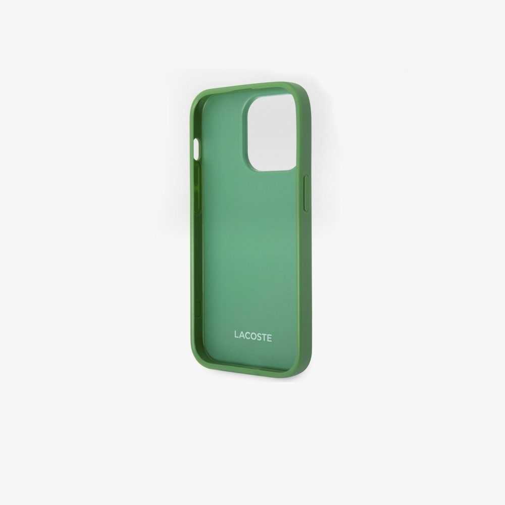 Lacoste Petit Pique Effect iPhone 14 Pro Max Case Estragon | EWAM-63589