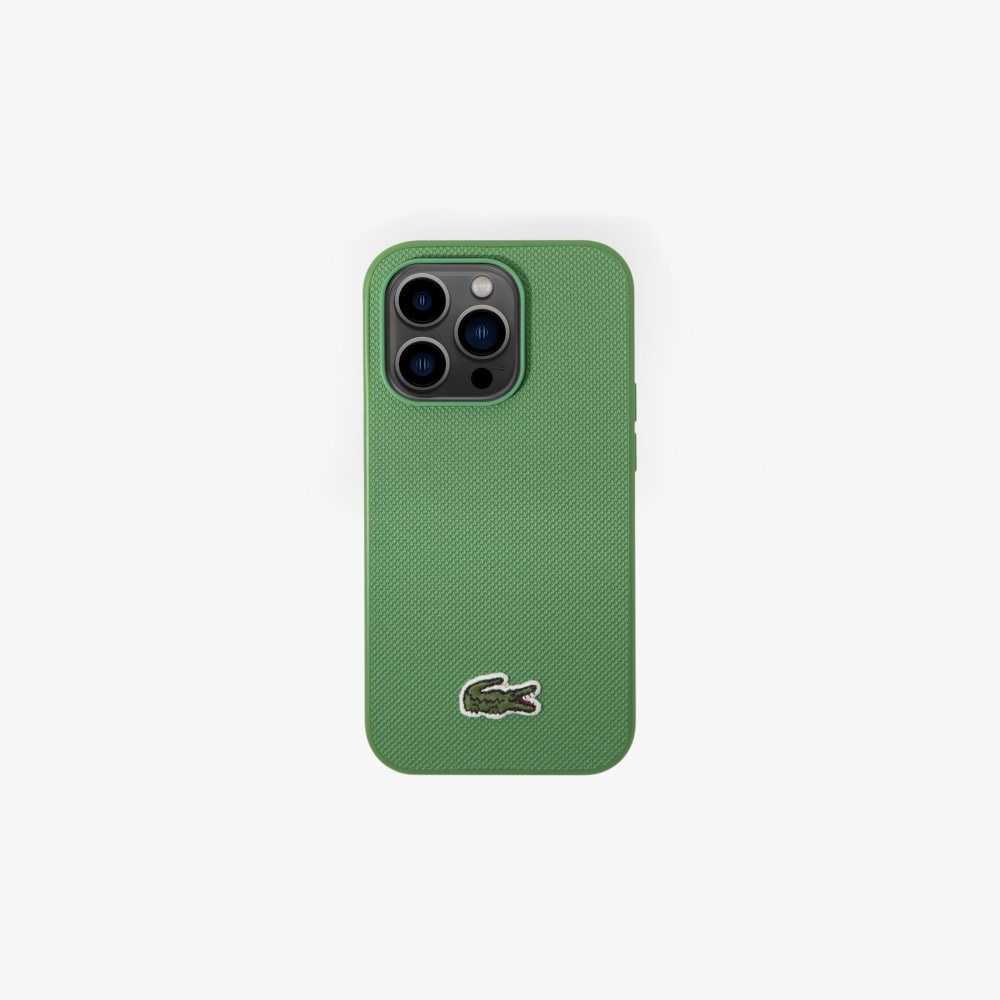 Lacoste Petit Pique Effect iPhone 14 Pro Case Estragon | RUID-76891