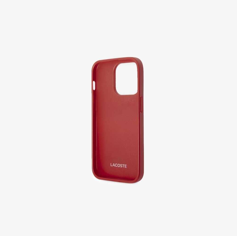 Lacoste Petit Pique Effect iPhone 14 Pro Case Red | VGQO-18652