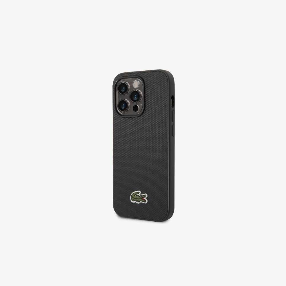 Lacoste Petit Pique Effect iPhone 14 Pro Case Black | WAXI-35724