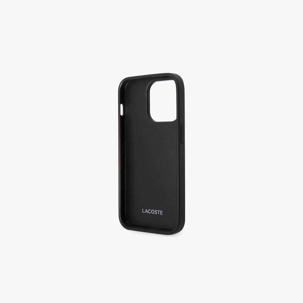 Lacoste Petit Pique Effect iPhone 14 Pro Case Black | WAXI-35724