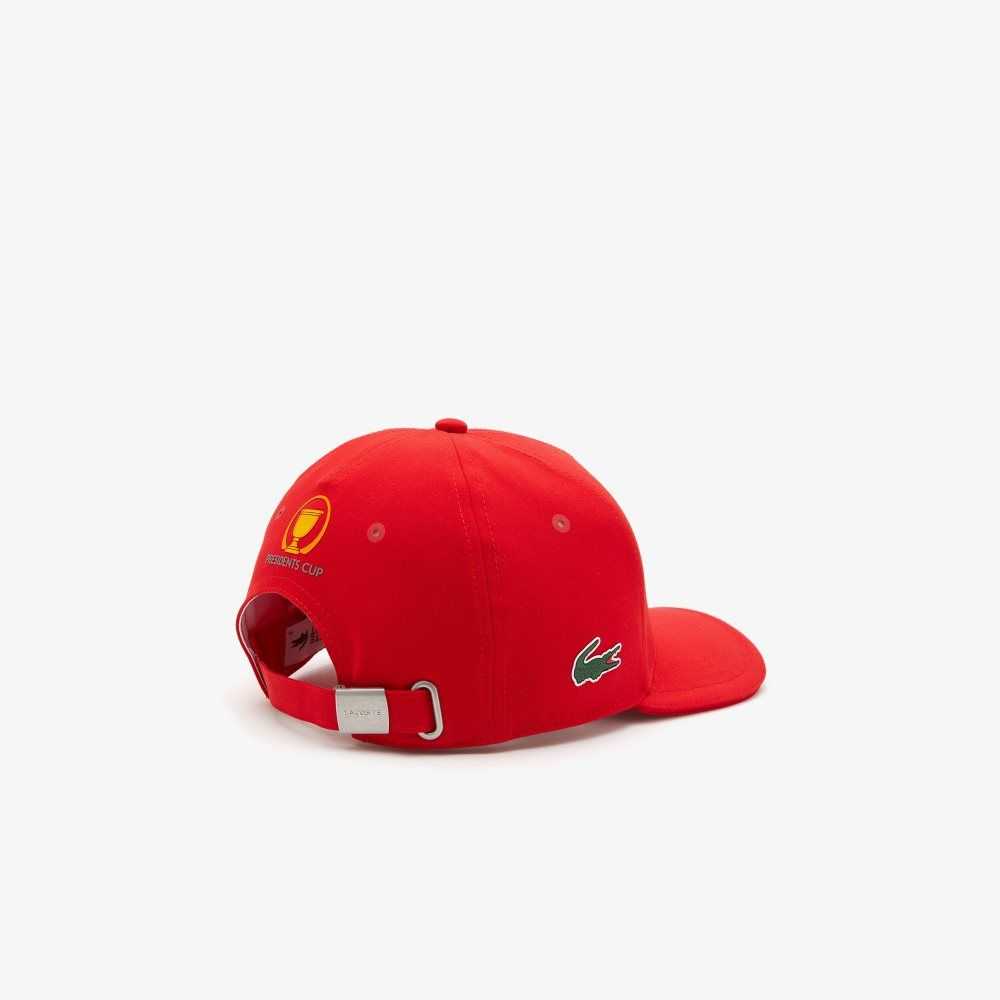 Lacoste Presidents Cup SPORT American Flag Adjustable Cap Red | CXJB-41659
