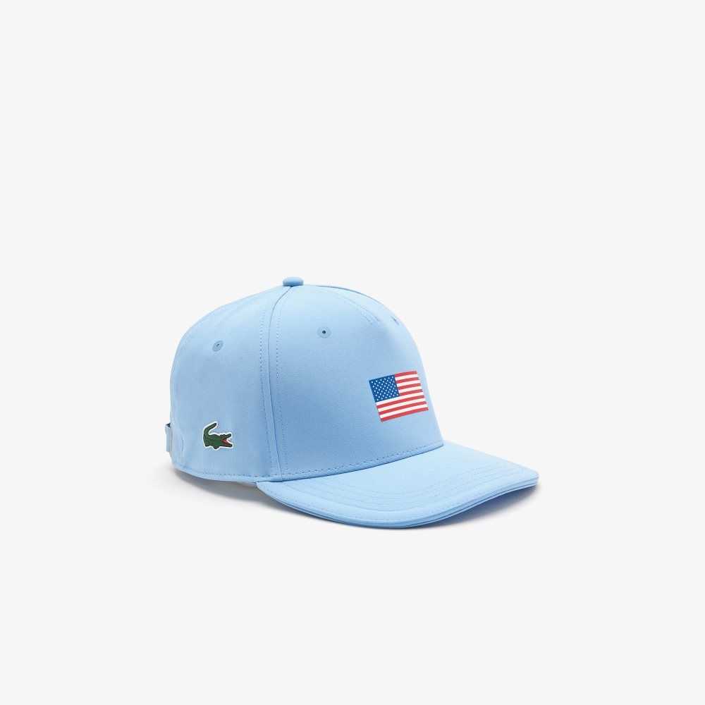 Lacoste Presidents Cup SPORT American Flag Adjustable Cap Blue | EFSI-04129