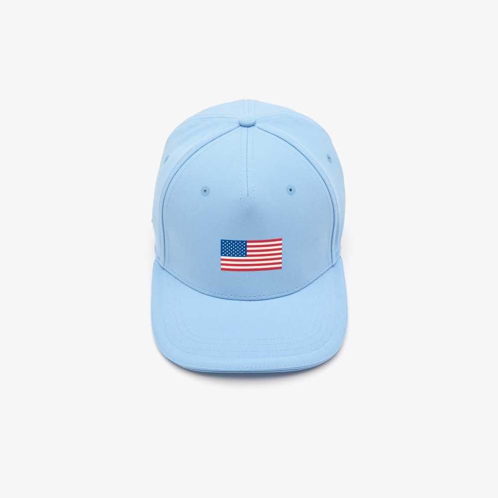 Lacoste Presidents Cup SPORT American Flag Adjustable Cap Blue | EFSI-04129