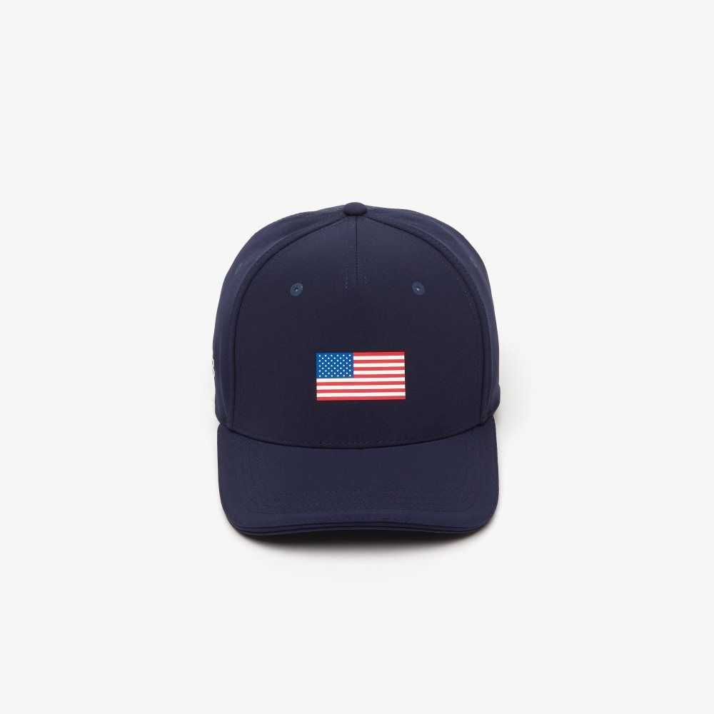 Lacoste Presidents Cup SPORT American Flag Adjustable Cap Navy Blue | LTCN-94021