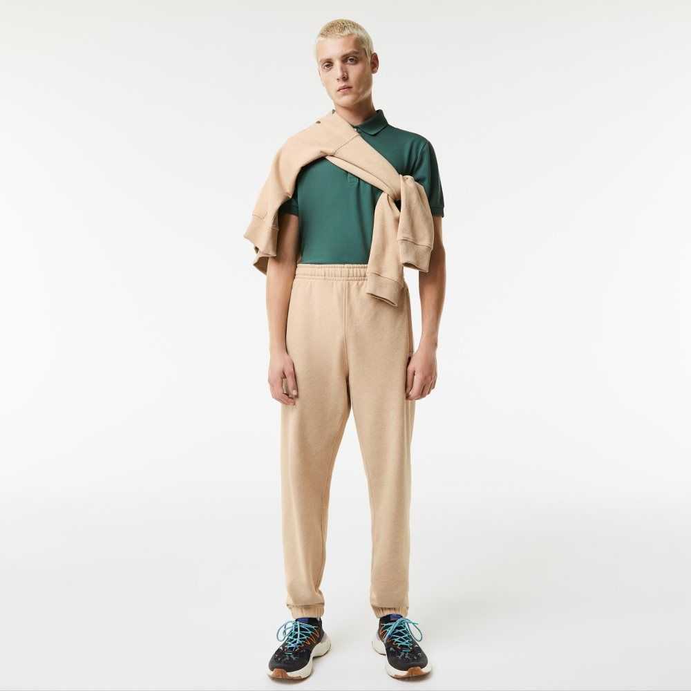 Lacoste Print Trackpants Beige | ISHE-98573