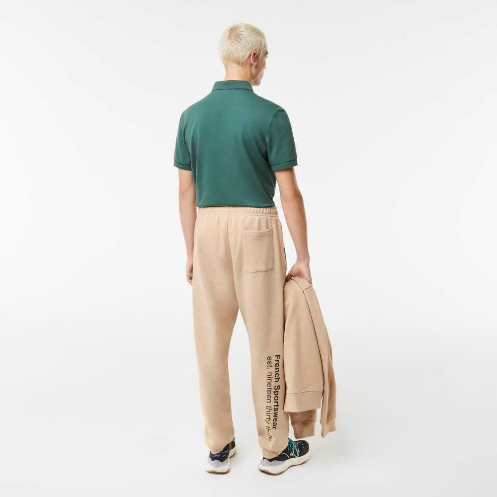 Lacoste Print Trackpants Beige | ISHE-98573