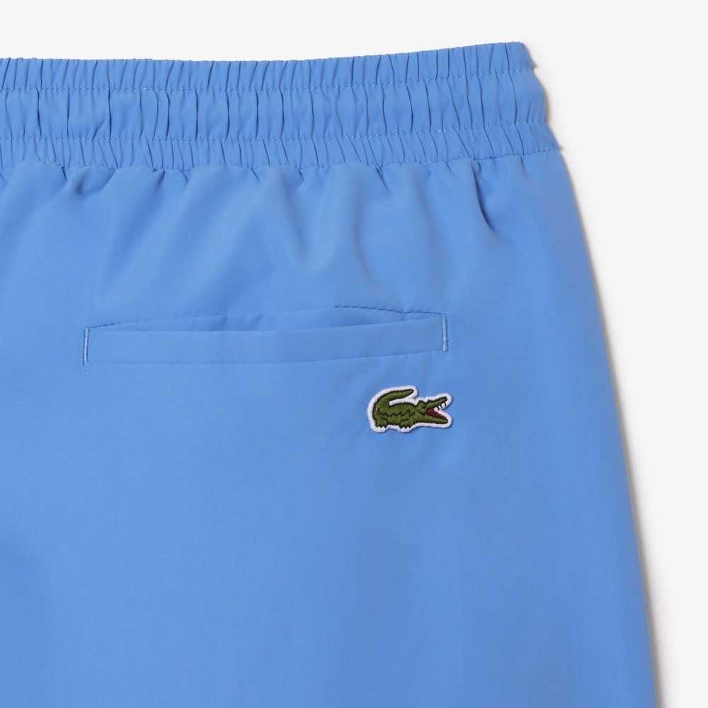 Lacoste Quick-Dry Swim Trunks with Integrated Lining Blue | KBYP-97823