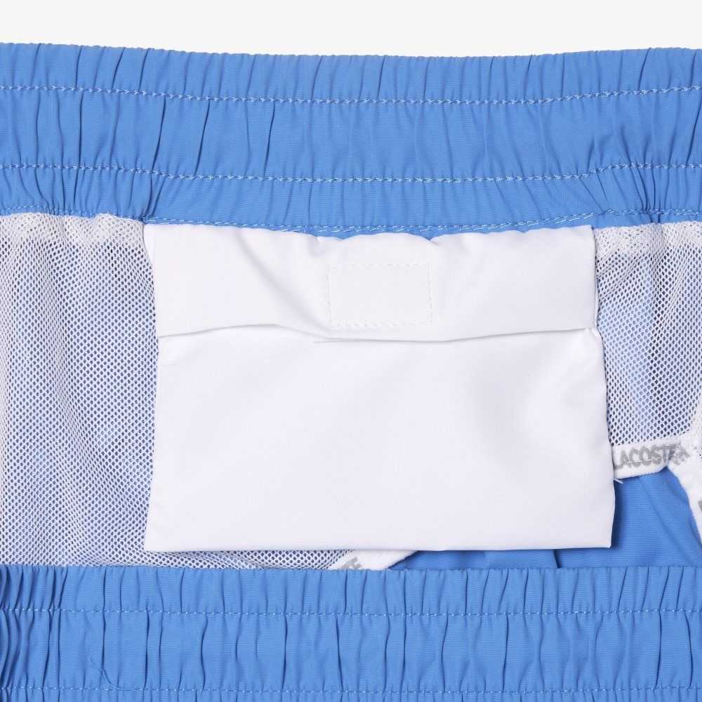 Lacoste Quick-Dry Swim Trunks with Integrated Lining Blue | KBYP-97823