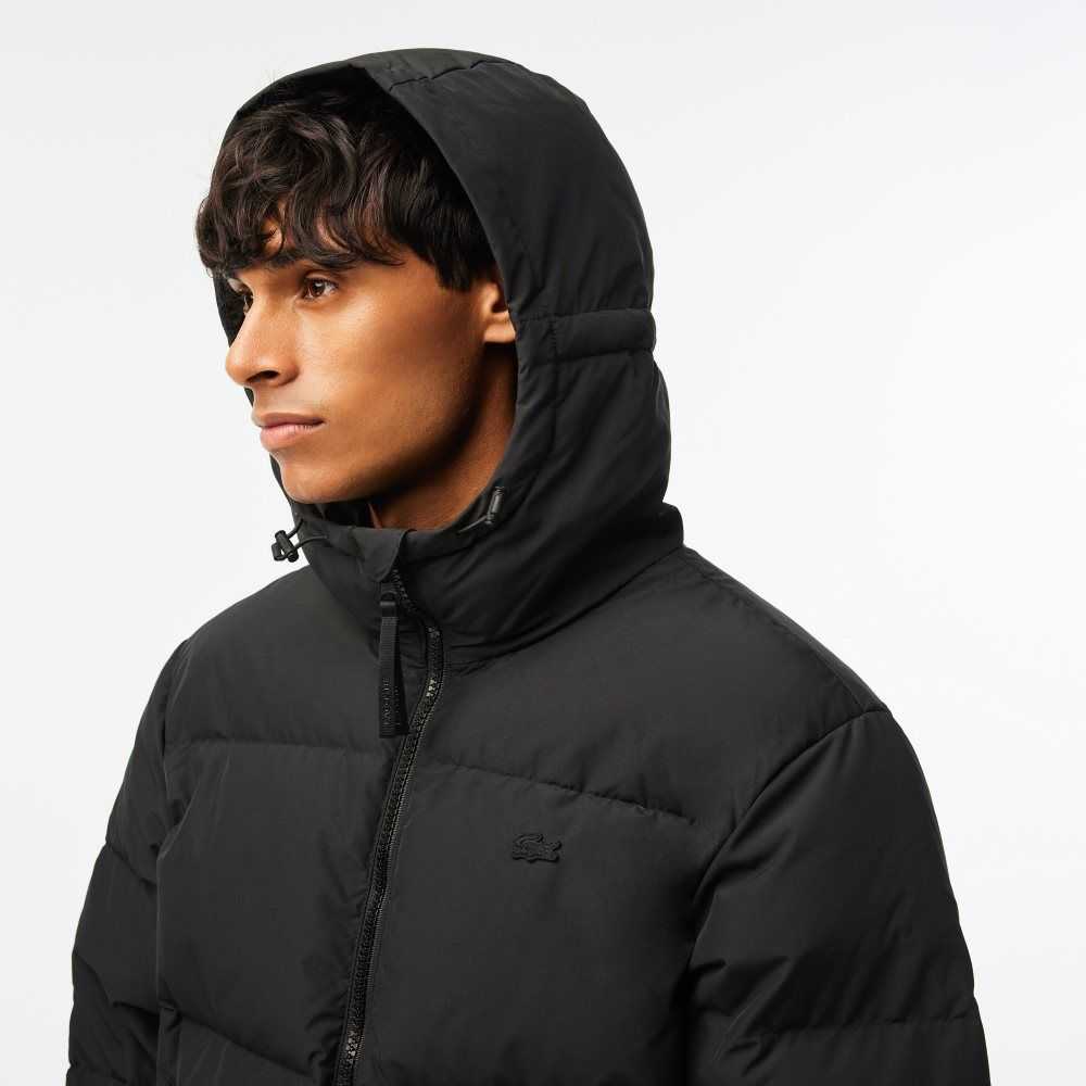 Lacoste Quilted Water-Repellent Jacket Black | XCHG-91452