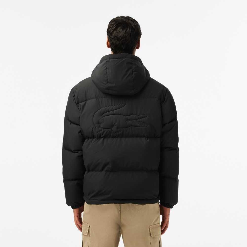 Lacoste Quilted Water-Repellent Jacket Black | XCHG-91452