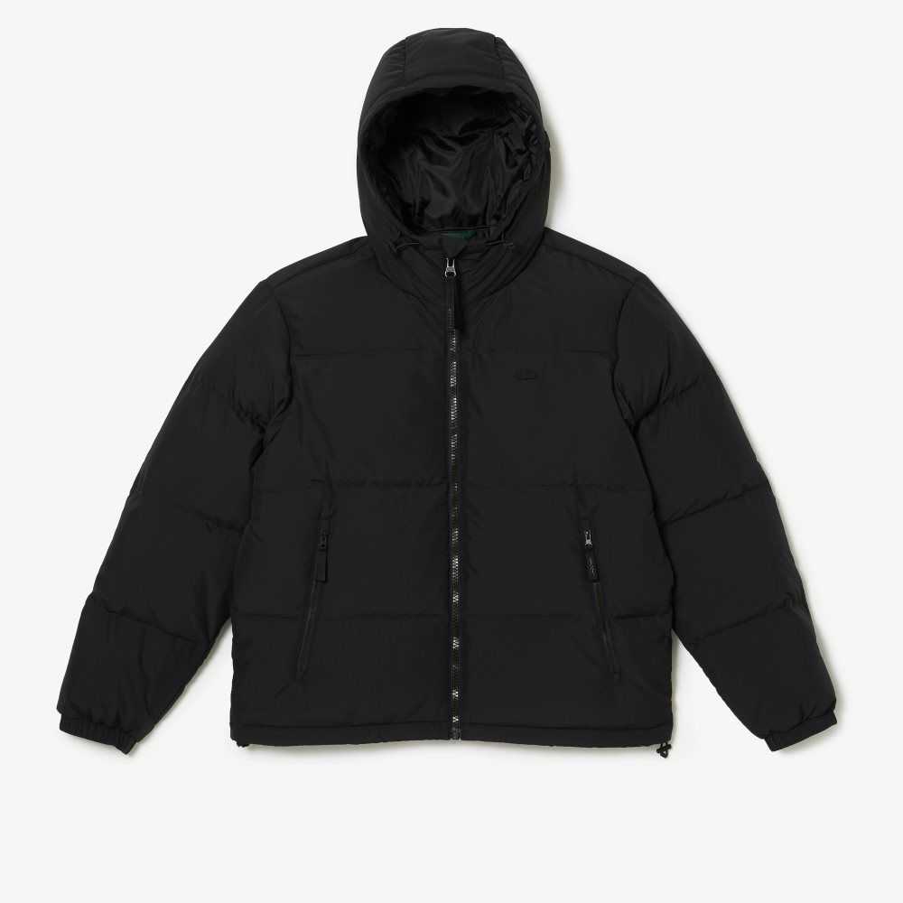 Lacoste Quilted Water-Repellent Jacket Black | XCHG-91452