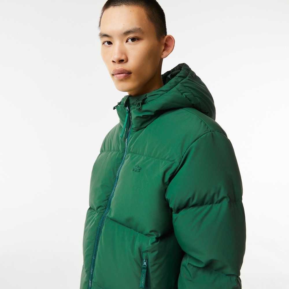 Lacoste Quilted Water-Repellent Jacket Green | JVFI-27045