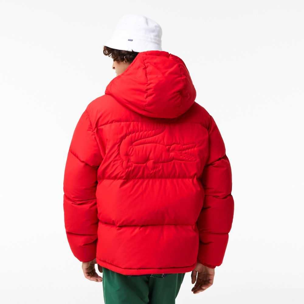 Lacoste Quilted Water-Repellent Jacket Red | MESC-41975