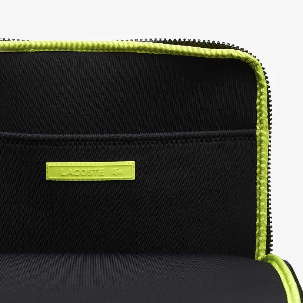 Lacoste Recycled Fiber Crossbody Bag Black | SXJM-70261