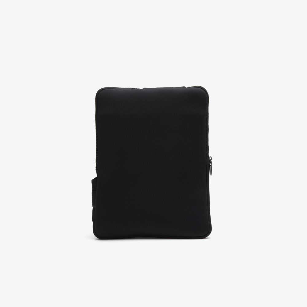 Lacoste Recycled Fiber Crossbody Bag Black | ZAQH-31689