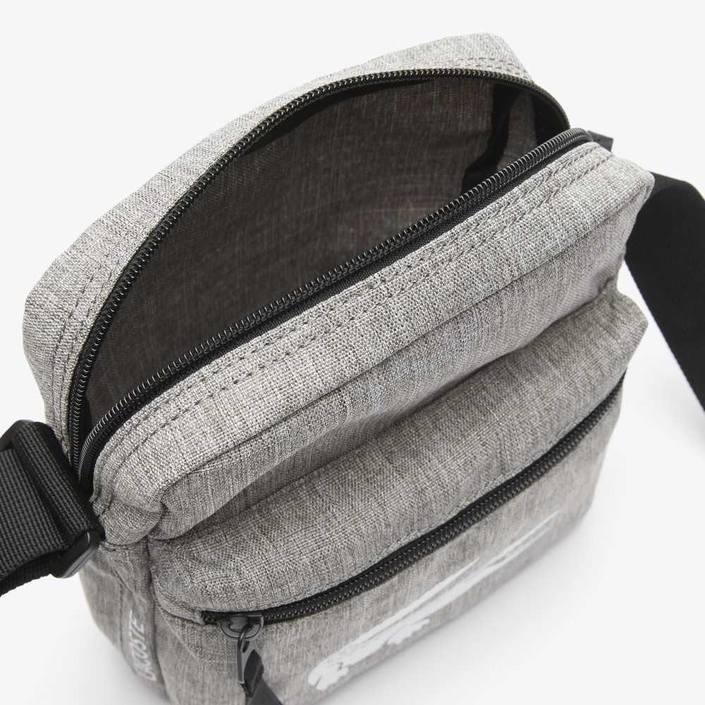 Lacoste Recycled Fiber Shoulder Bag Gris Chine | KBHS-06178