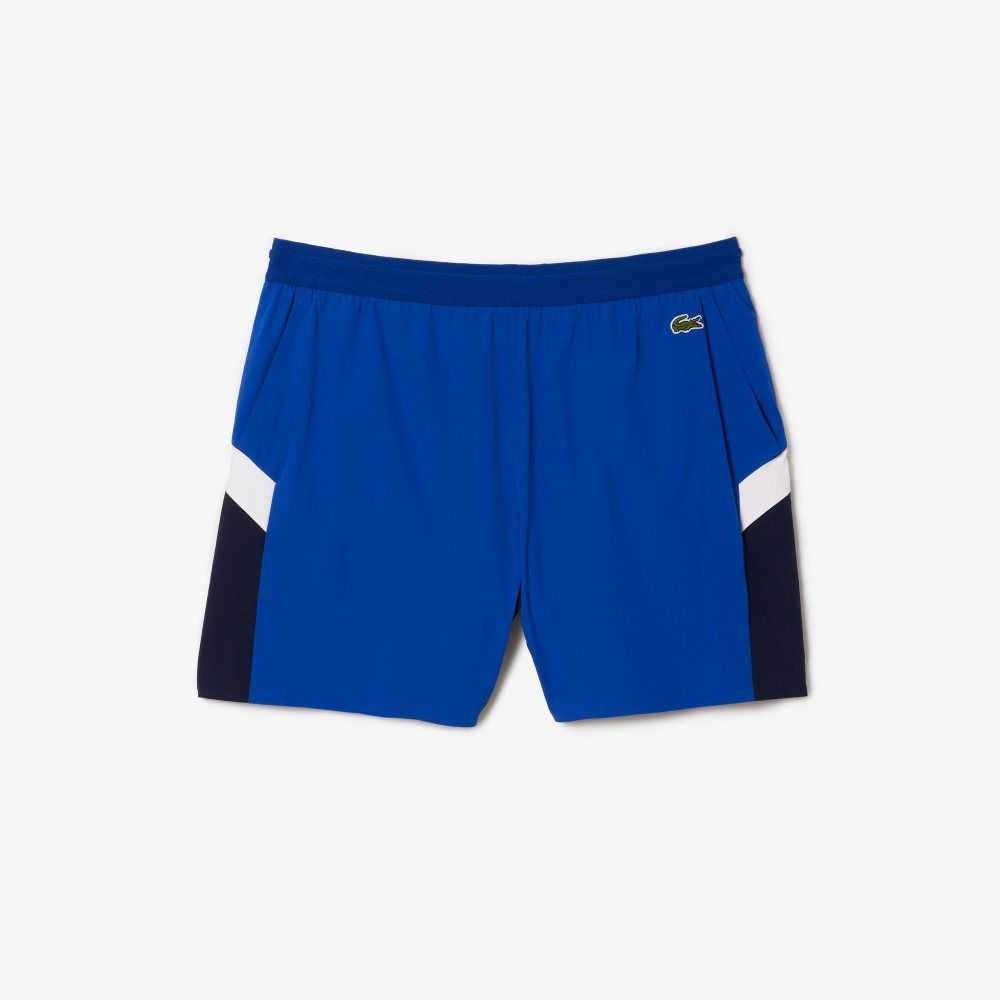 Lacoste Recycled Polyamide Colorblock Swim Trunks Blue / Navy Blue / White | XABE-35198