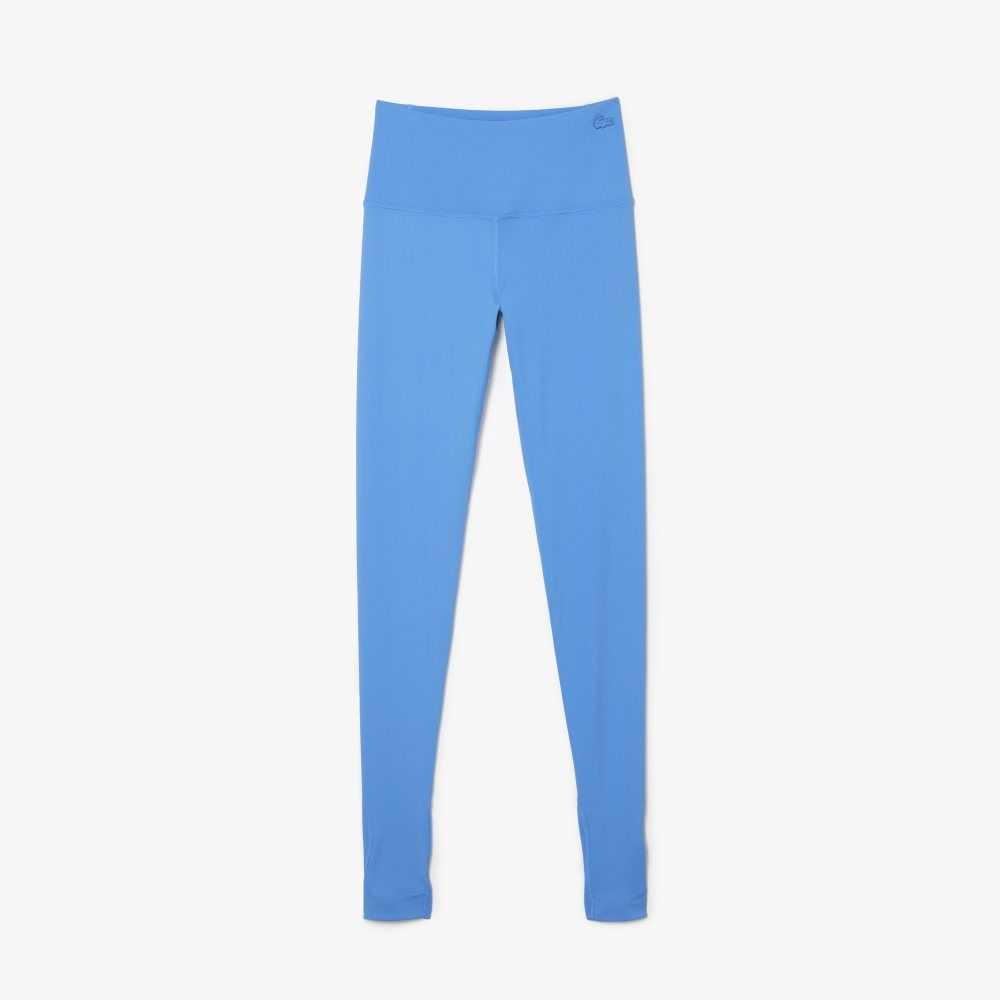 Lacoste Recycled Polyester Tapered Leggings Blue | RNAL-07839