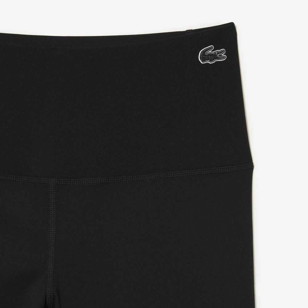 Lacoste Recycled Polyester Tapered Leggings Black | SICP-38156