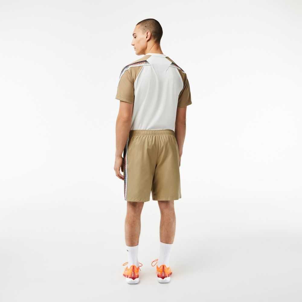 Lacoste Recycled Polyester Tennis Shorts Beige | ISFG-32875