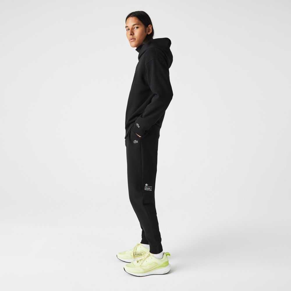 Lacoste Reflective Print Trackpants Black | JUPV-17934