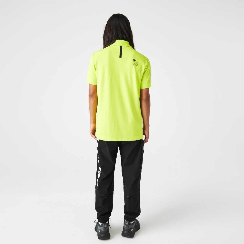 Lacoste Regular Fit Branded Pique Polo Yellow | KBWP-18926