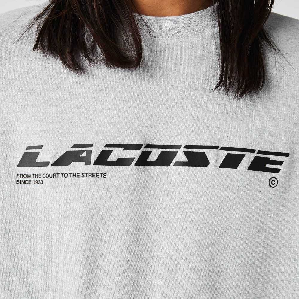 Lacoste Regular Fit Branded Pique T-Shirt Grey Chine | LYSF-72958