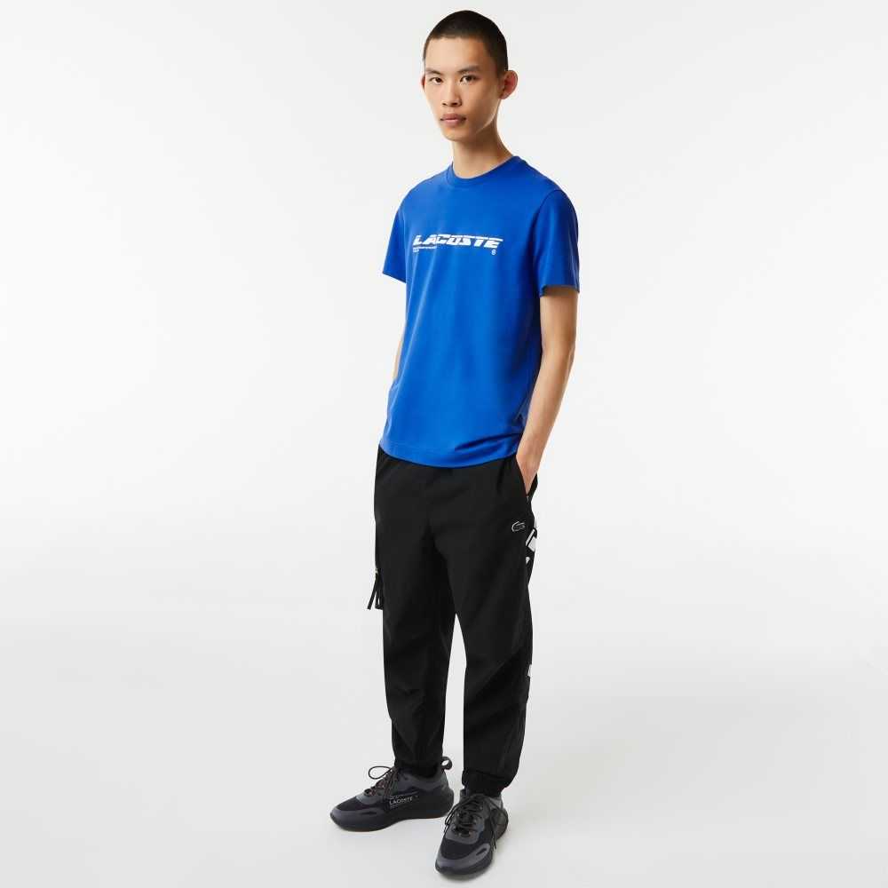 Lacoste Regular Fit Branded Pique T-Shirt Blue | NGSL-37285