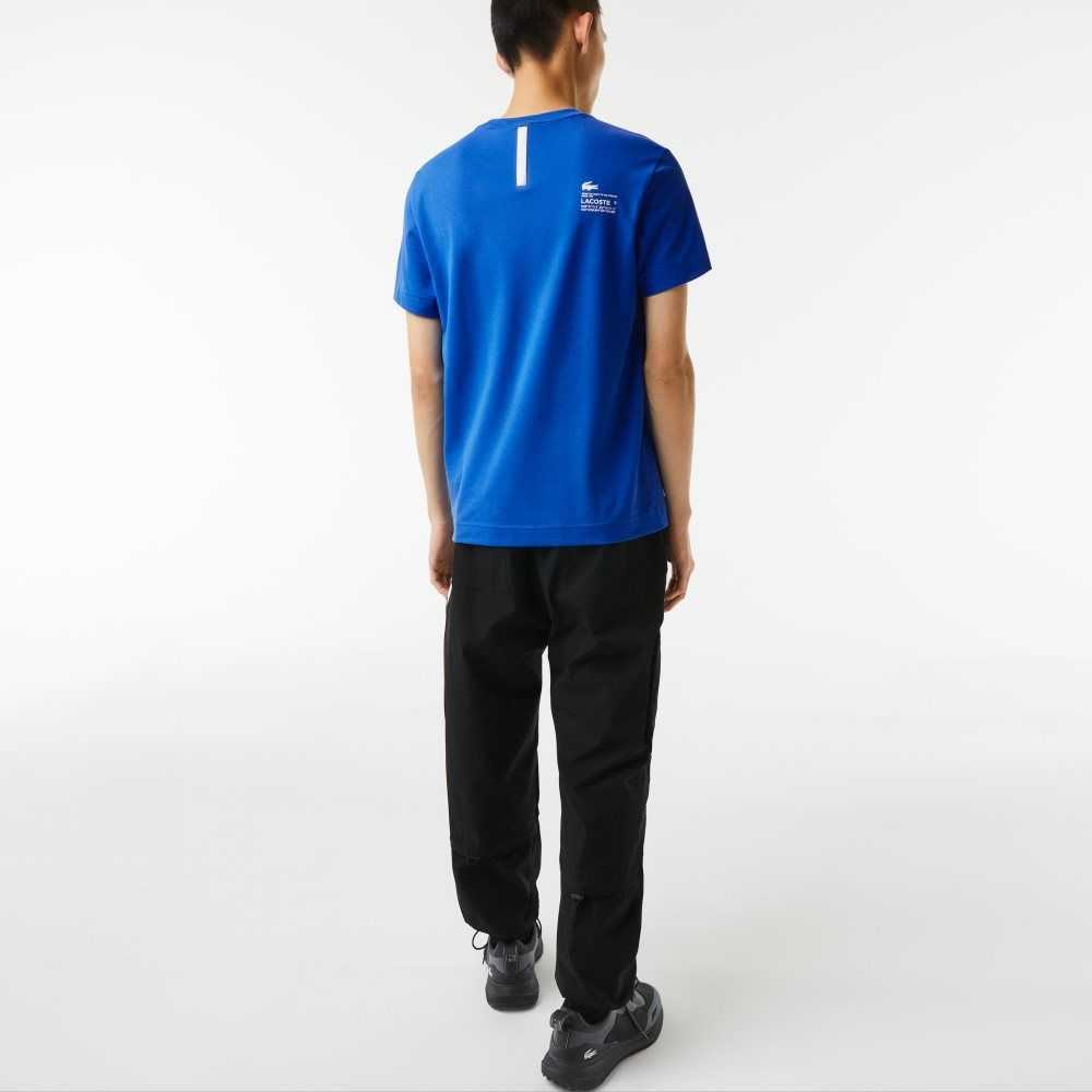 Lacoste Regular Fit Branded Pique T-Shirt Blue | NGSL-37285