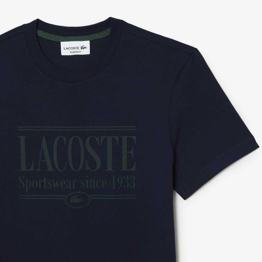 Lacoste Regular Fit Jersey T-Shirt Navy Blue | RPSG-16920